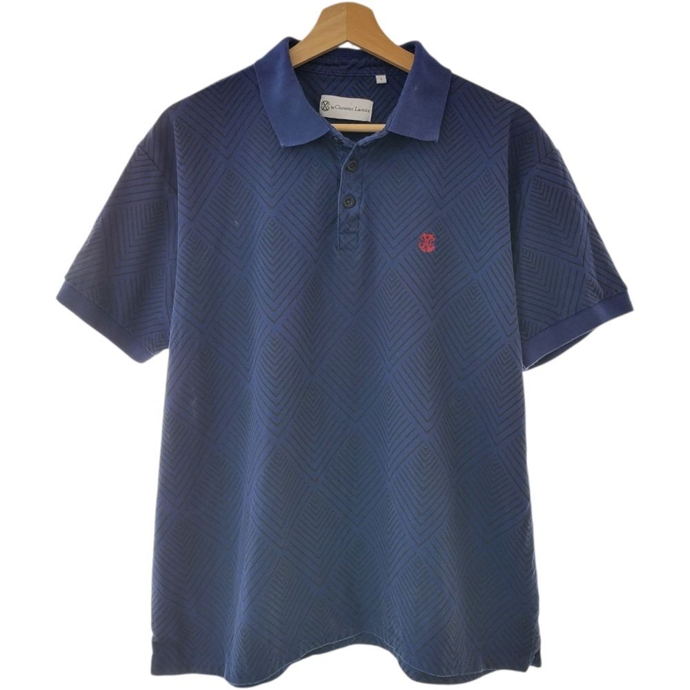 CXL By Christian Lacroix Blue Patterned Polo Size L